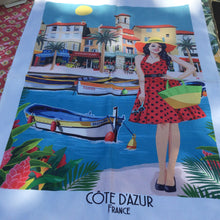Load image into Gallery viewer, Côre d’Azur dishtowel
