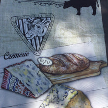 Load image into Gallery viewer, Fromagerie Crèmerie Printed Linen Dishtowel from Provence
